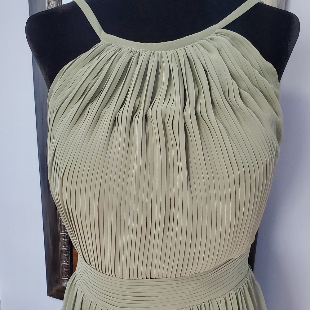 Sage Green Floor Length Gown - Picture 2 of 5